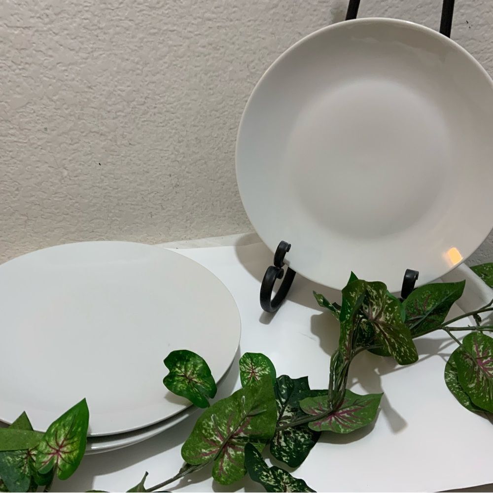 Denmark Tools For Cooks Set Of 4 White Porcelain Dinner Plates 10 3/4" B1